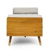 Keairns Mid Century Modern Tufted Double End Chaise Lounge with Bolster Pillows - Christopher Knight Home - 3 of 4
