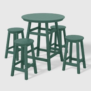 WestinTrends Malibu All Weather Hdpe Outdoor Patio Counter Height Dining Set (5-Piece) - 1 of 4