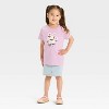 Toddler Girls' Flowers Graphic T-Shirt - Cat & Jack™ Lavender - 4 of 4