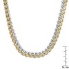Steeltime 24" two tone stainless steel and 18k gold plated wheat link necklace - 3 of 4