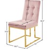 Meridian Furniture,Pierre Velvet Dining Chair, Set of 2 - 4 of 4