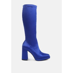 PRESTO Pink Stretchable Satin Long Boot - 1 of 4