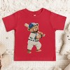 The Juniper Shop Watercolor Baseball Bear Toddler Short Sleeve Tee - 3 of 4