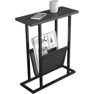 Narrow Side Table for Small Spaces, Small End Table with Magazine Holder, Skinny Slim - 1 of 4