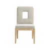 Meridian Furniture,Gwendolyn Linen Textured Fabric Dining Side Chair, Set of 2 - 3 of 4