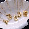 Bubble Gold Letter Necklace, 14k Gold Plated Balloon Initial Pendant, Dainty Chunky Custom Name Necklace for Women - 3 of 4