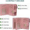 Hachikiko Small Bifold Wallet - Vegan Leather RFID Blocking Card Holder with Zipper Coin Pocket, Compact & Roomy£¬Pink - 2 of 4