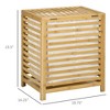 VYNXARIA Bamboo Laundry Hamper with Lid, Laundry Basket with Removable Liner Bag, Dirty Clothes Hamper,19.75*14.25*23.5 Inches,Natural - 4 of 4