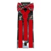 CTM Men's Plaid Print Bow Tie with Solid Suspender Set - 4 of 4