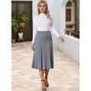 INSPIRE CHIC Women's Knit Pleated High Waist Stretchy A Line Sweater Midi Skirt - 2 of 4