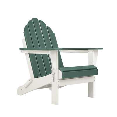 Aoodor HDPE Outdoor All-Weather Folding Adirondack Chair for Patio, Garden, Backyard, Deck Lawn Fire Pit 31.5'' (L) x 28.74'' (W) x 37'' (H)