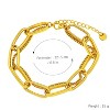 Gold Titanium Steel Chunky Link Classic Women's Bracelet - 4 of 4