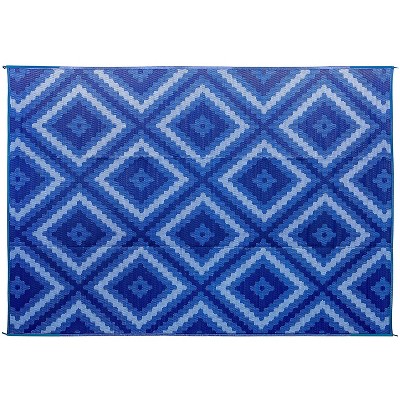 9'x12' Rectangle Outdoor Floor Mat Blue - Camco