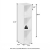 HOMLUX 3-Tier Bookcase Open Storage Bookshelf with Adjustable Shelf - 3 of 4
