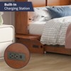 Mjkone Queen Murphy Bed Cabinet with Built-in Charging Station, Drawers, Folding Mattress for Bedroom Guest Room - 4 of 4