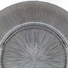 Slickblue 13" Charger Plate with Stripe Texture and Glitter Rim - In 3 Colors & 3 Sets - 4 of 4