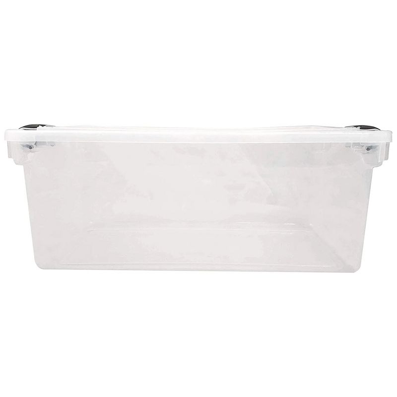 Homz 66 Qt Clear Storage Organizing Container Bin with Latching Lids, 4 of 8