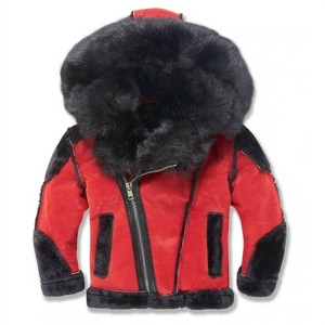 Boy's KIDS EL JEFE SHEARLING MOTO JACKET - JORDAN CRAIG - 1 of 2
