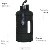 SHAKESPHERE Large Sports Water Bottle – 2.2L (74.4 oz) – BPA-Free Matte Black Hydration Jug for Gym, Hiking, and Sports - 3 of 4