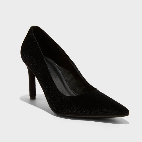 Black velvet deals shoes heels