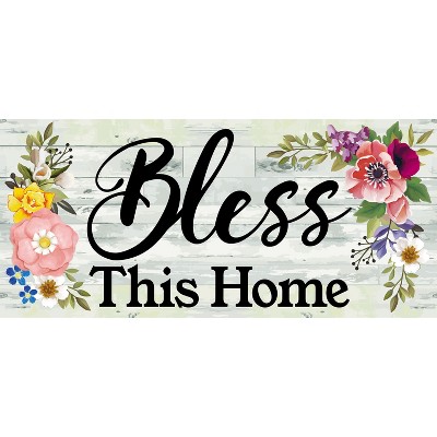 Evergreen Shiplap Floral Bless This Home Sassafras Switch Mat