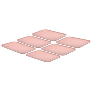 Unique Bargains Kitchen Restaurant Reusable Lightweight Plastic Fast Food Serving Tray 6 Pcs - 1 of 4