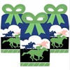 Big Dot of Happiness Kentucky Horse Derby - Square Favor Gift Boxes - Horse Race Party Bow Boxes - Set of 12 - 2 of 4