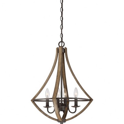 Quoizel Lighting Shire 4 - Light Chandelier in  Rustic Black