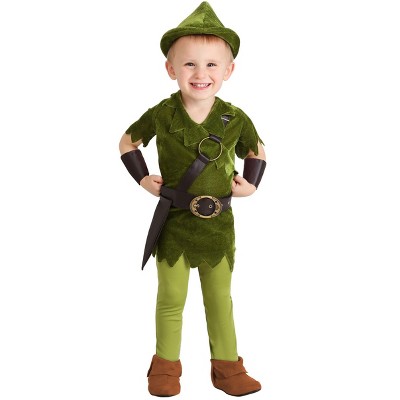 HalloweenCostumes.com 4T  Boy  Classic Peter Pan Costume for Toddlers., Green/Green