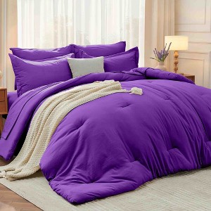 BAGOKIE 5/7 Pieces Bed in a Bag Comforter Set for All Season - 1 of 4