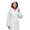 Arus Women's Turkish Cotton Hooded Robe, Absorbent Terry Cloth Bathrobe with Hood - 3 of 4