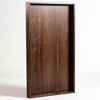 KINWELL Rectangle Black Walnut Wood Serving Tray Ottoman Tray - 3 of 4