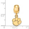 Black Bow Jewelry 14k Yellow Gold Plated Sterling Silver Clemson Tigers NCAA Bead Charm - 2 of 3
