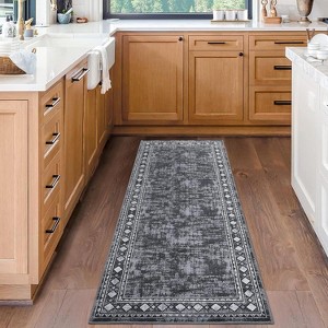 Acekool 5x7 Washable Rug – Modern Geometric Indoor Carpet, Non-Slip Ultra-Thin Floor Mat for Living Room & Bedroom - 1 of 4