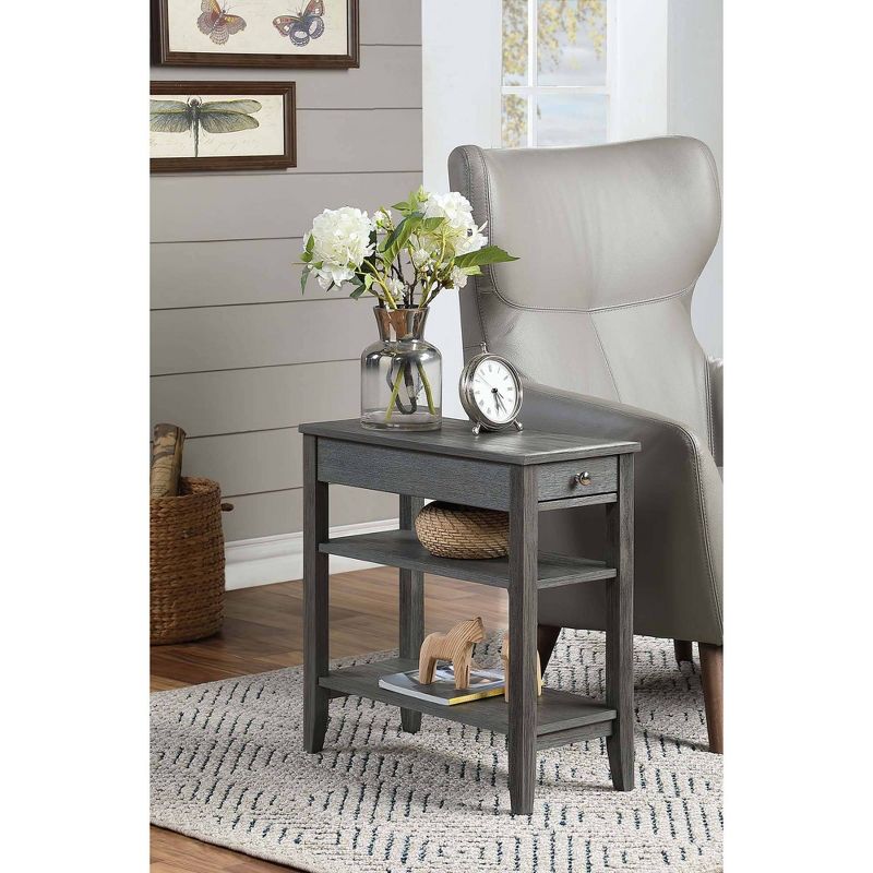 American Heritage 3 Tier End Table with Drawer - Breighton Home, 3 of 10