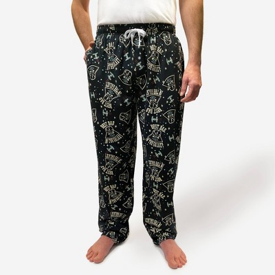Men's Star Wars Best Dad in the Galaxy Lounge Pajama Pants - Black