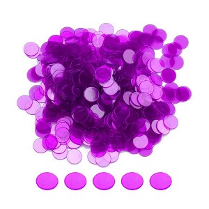 GSE 500 Piece of 3/4-inch Plastic Transparent Bingo Chips, Game Chips - 1 of 4