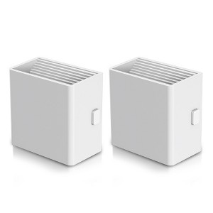 DORESshop 1-Watt Integrated LED Square Wall-Like Night Light, Up-Down Illumination, Button Adjustable, Dusk to Dawn, 2-Pack - 1 of 4