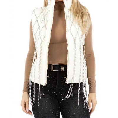 Women's Rhinestone Chain Jacket Vest - 7Mango7