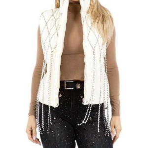 Women's Rhinestone Chain Jacket Vest - 7Mango7 - 1 of 1