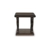 Signature Design by Ashley Maylee Square End Table with Ornate Scrolled Legs, Traditional Style, 24" Height, Dark Brown Finish - 2 of 4