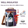 Tirrinia 4 Bottle Wine Tote Carrier, Insulated & Padded Portable Versatile Wine Carrying Cooler Tote Bag, Gifts for Wine Lovers - 2 of 4
