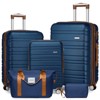 KTMBDW Luggage Sets 5 Piece Suitcases with Wheels, Suitcase Set ABS Hard Case Luggage with TSA Lock Spinner Wheels Durable Travel Luggage for Women - 2 of 4