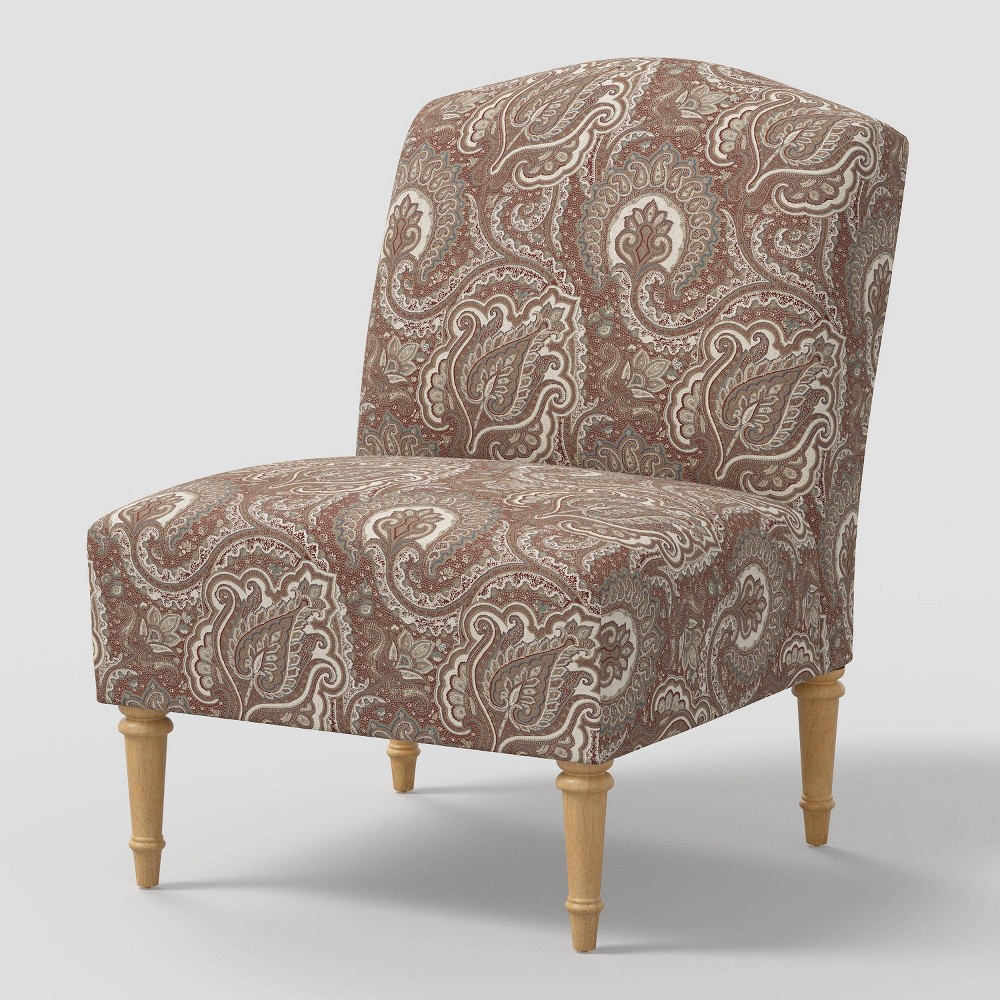 Skylar Slipper Accent Chair Red Paisley - Threshold™ Assembly Required, Tools Not Provided