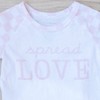 Grayson Threads - Infant Pink Spread Love Raglan Tshirt + Ruffle Pant Set - 2 of 4