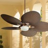 52" Casa Vieja Breeze Tropical Indoor Outdoor Ceiling Fan with LED Light Remote Oil Brushed Bronze Palm Leaf Glass Damp Rated for Patio Exterior House - 2 of 4