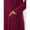 cheibear Womens Casual Round Neck Maternity Long Sleeve Loungewear Dress with Pockets - 4 of 4