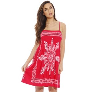 Just Love Summer Dresses for Women - Placement Print Smocked  Sundresses - 1 of 3