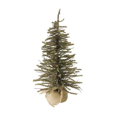 Northlight 1.5' Unlit Artificial Christmas Tree Warsaw Twig in Burlap Base