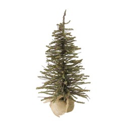 Northlight 1.5' Prelit Artificial Christmas Tree Warsaw Twig In Burlap ...